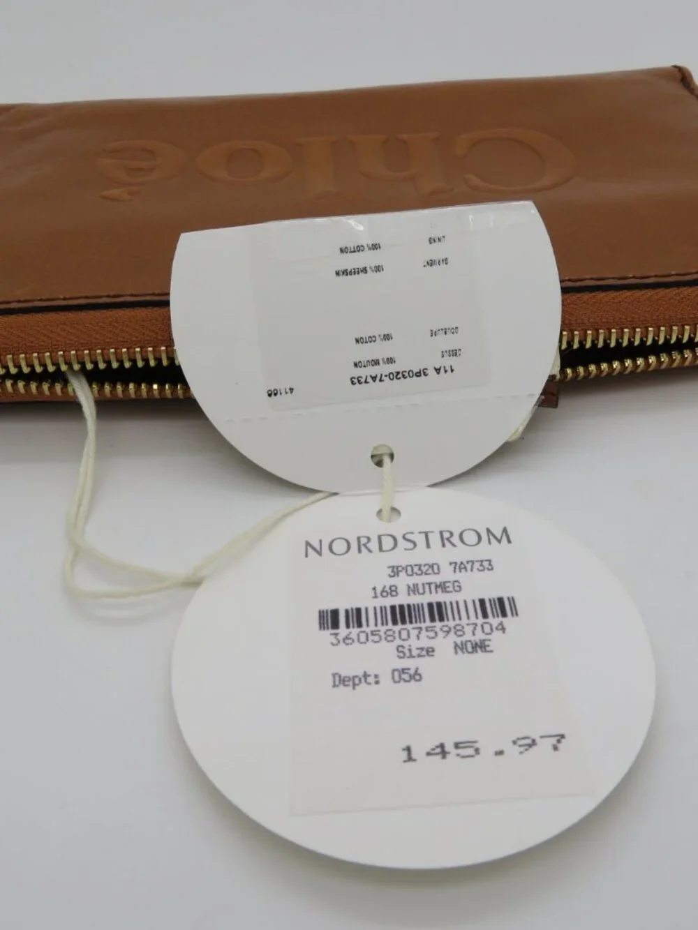 Chloé Nutmeg Brown Sheepskin Leather Wallet